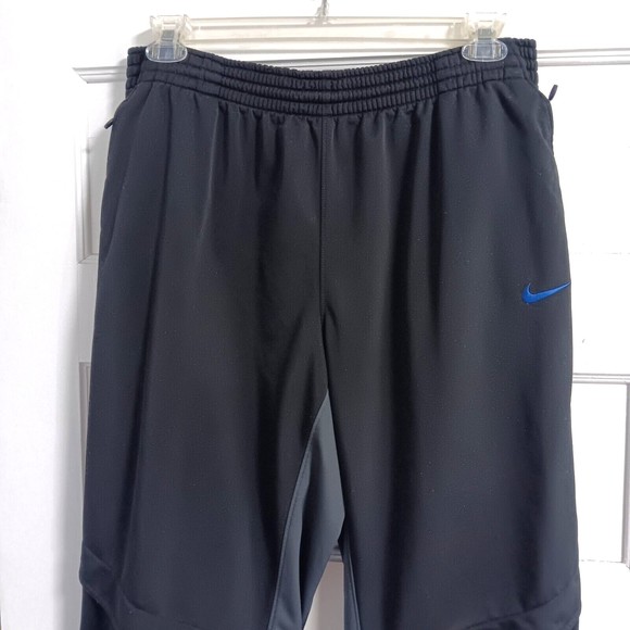 Nike Basketball Medium Kid Athletic Pants Track Zip Pockets Black Gray Youth - Picture 3 of 7